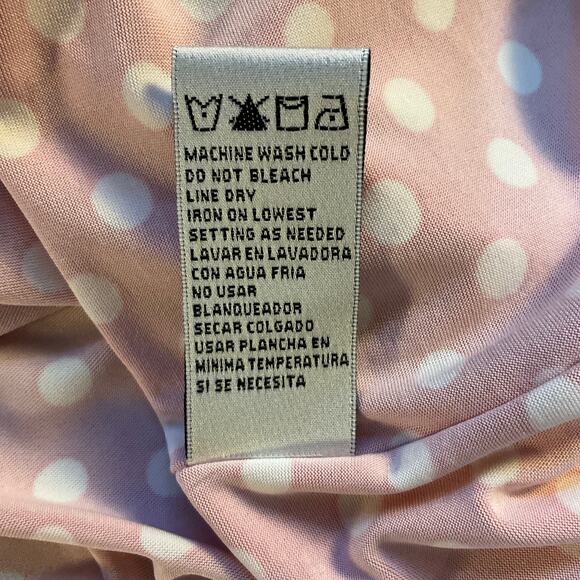 Chelsea Suite Pink and Cream Polka Dot A-Line Midi Dress with Shrug Size 12 - Picture 7 of 9